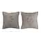 Hello Honey® Gray Embroidered Flower Linen Blend Pillow Set
